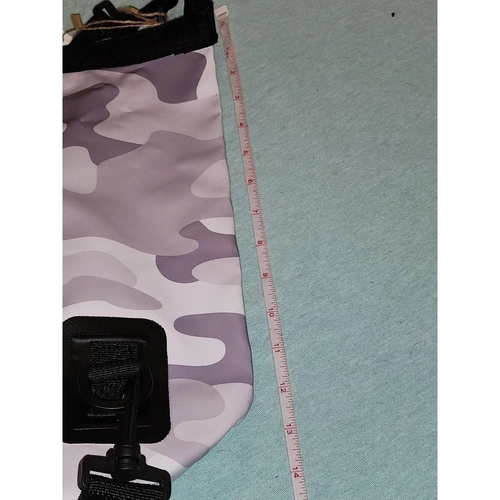 NEW Grey Camo Waterproof Dry Bag Roll Top Backpack Outdoor Beach Bag